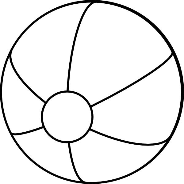 Мяч раскраска для детей