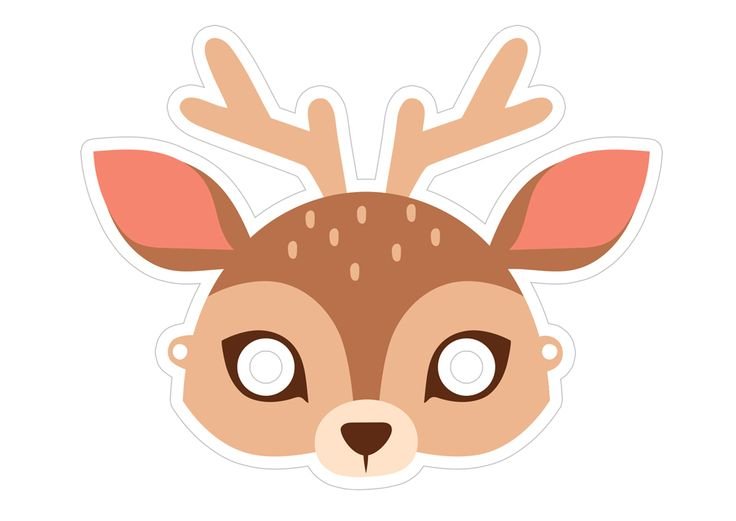 Маска олененка для детей