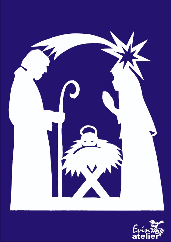 Трафарет Рождество