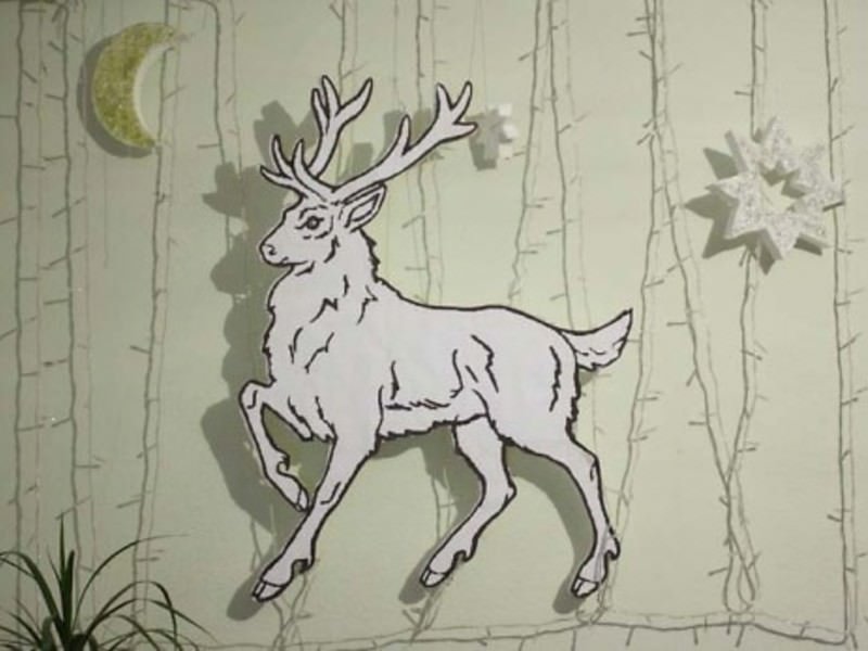 Вытынанка олень