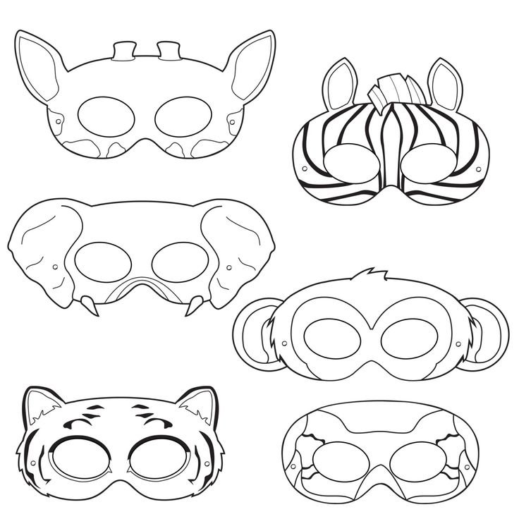 Маска трафарет для детей