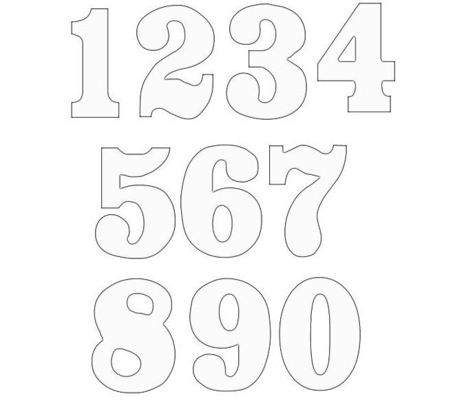 Трафарет цифры вырезать