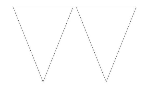 Макет флажка для гирлянды