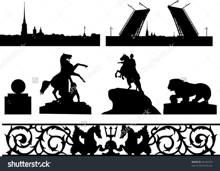 Силуэты Санкт-Петербурга Петропавловская крепость