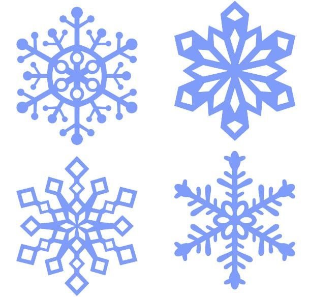 Снежинки для термоклея