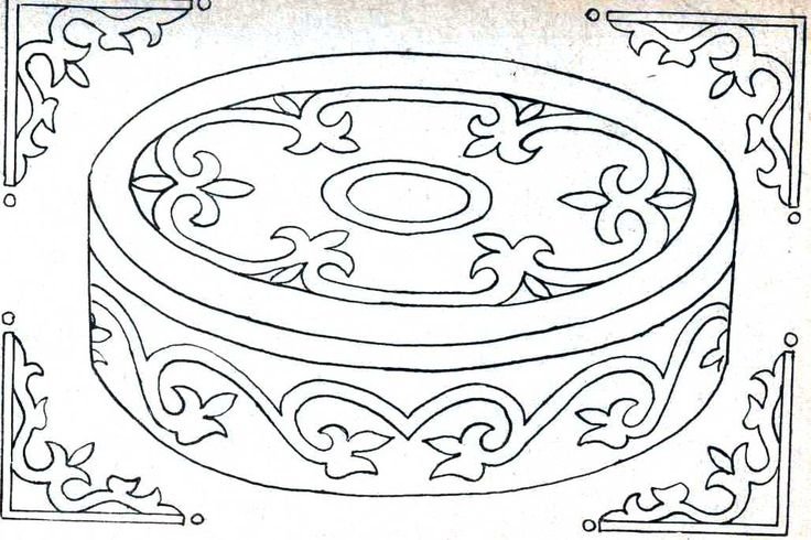 Татарский орнамент на тюбетейке