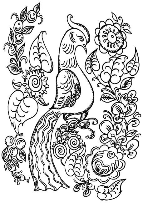 Роспись по дереву орнамент