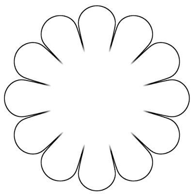 Трафарет цветка Ромашка