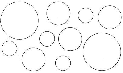 Трафареты кругов разных диаметров