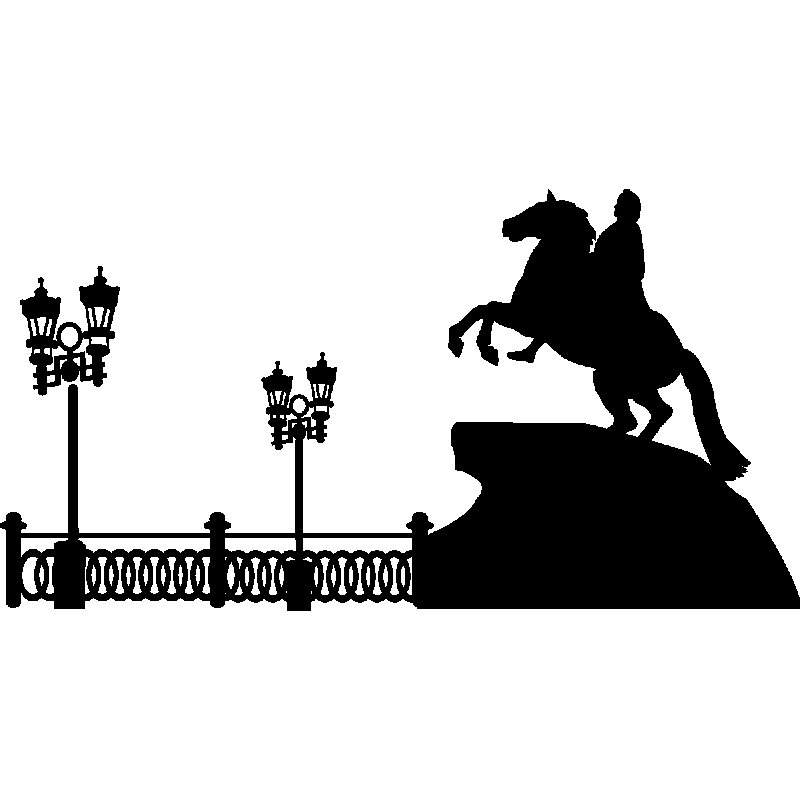 Медный всадник в Санкт-Петербурге вектор