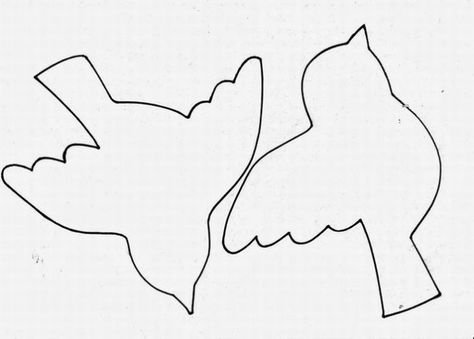 Трафарет птицы для аппликации