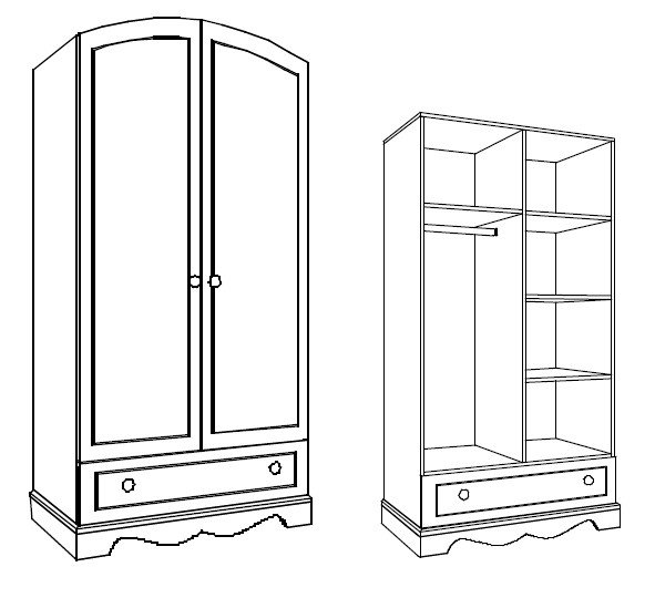 Шкаф трафарет для детей