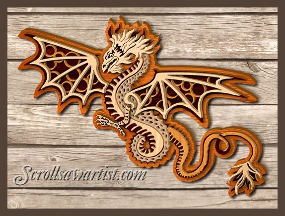 Резьба по дереву дракон