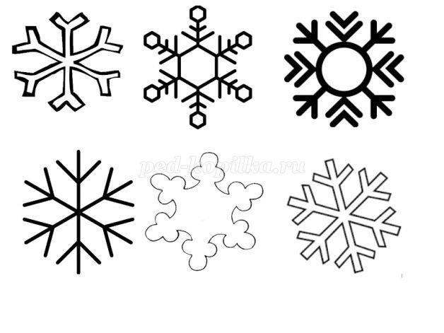 Трафареты снежинок для клея ПВА