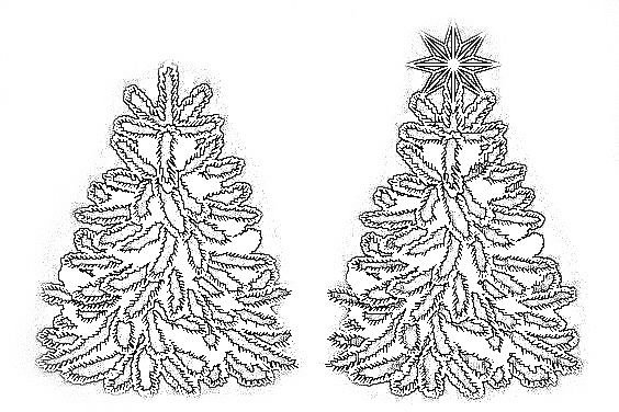 Вытынанки елка пушистая