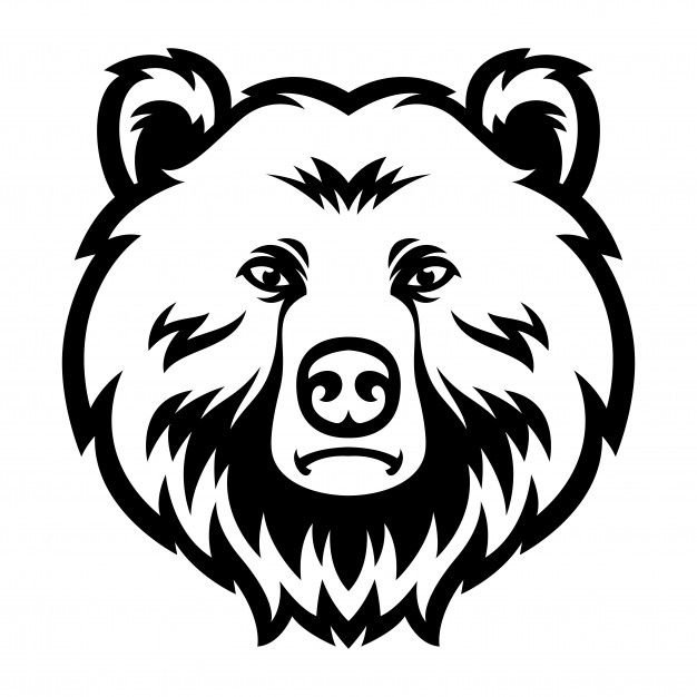 Контур головы медведя сбоку