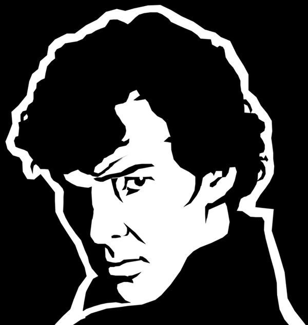 Арт силуэт Шерлока