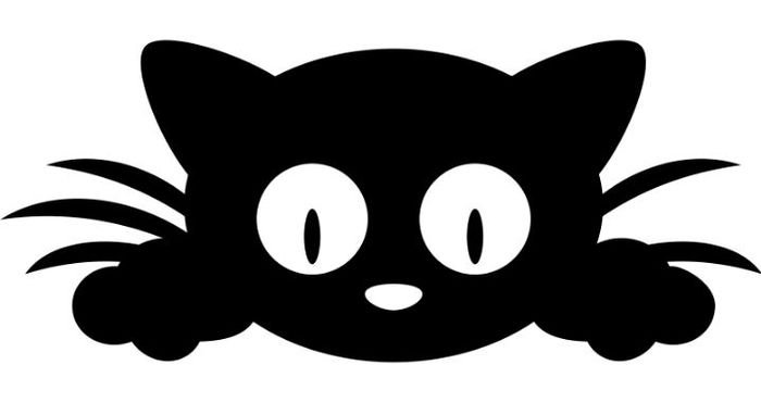 Морда кота трафарет