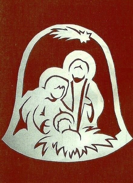 Трафареты на окна Рождество