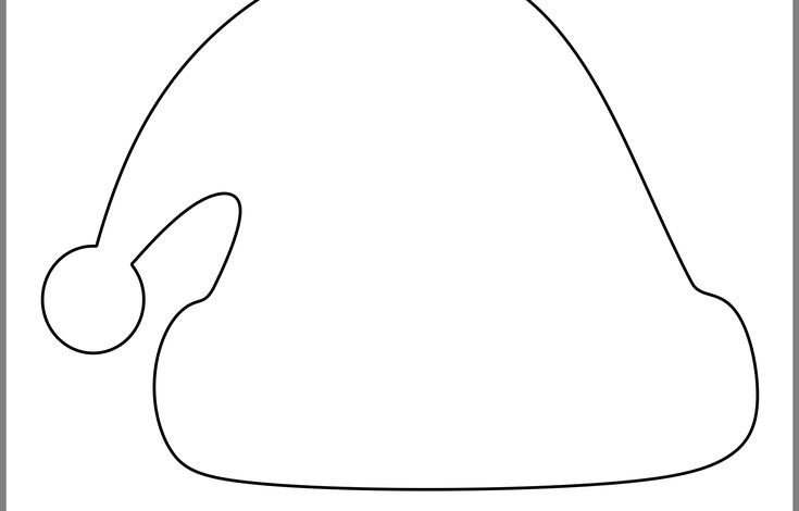 Новогодняя шапочка трафарет