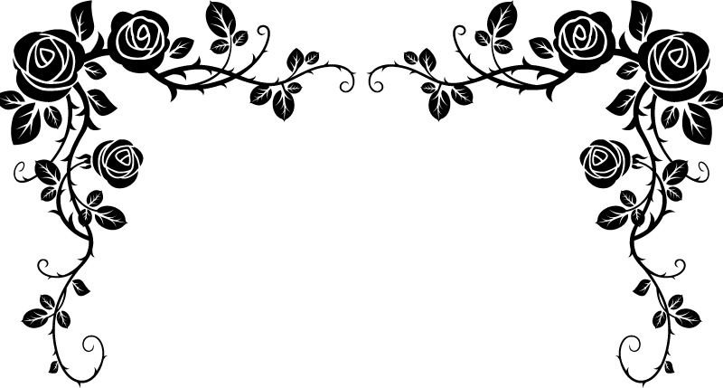 Угловой орнамент цветы