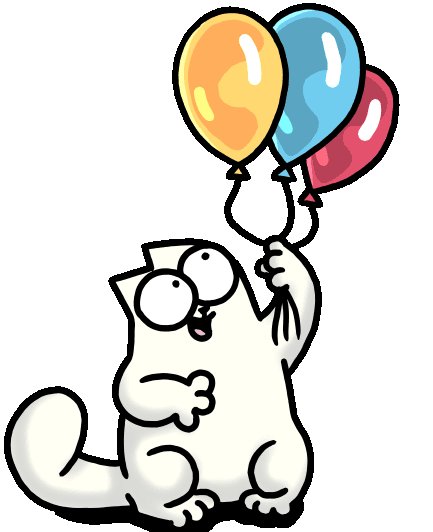 Котик с шариками