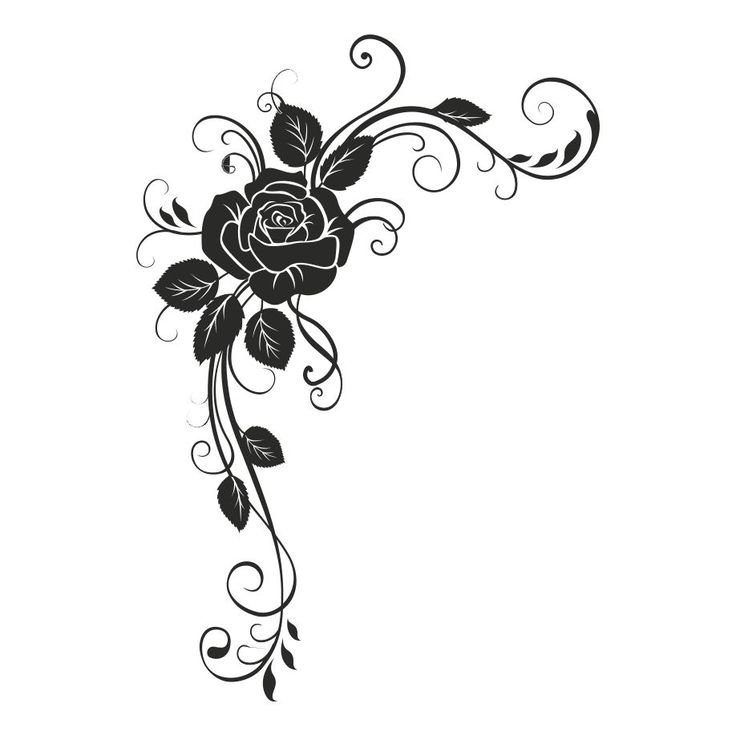 Черный угловой узор