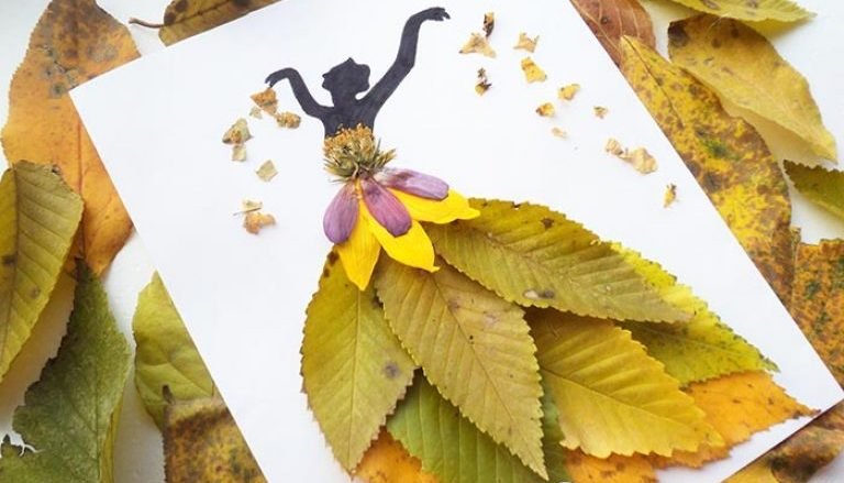 Поделки из сухих листьев