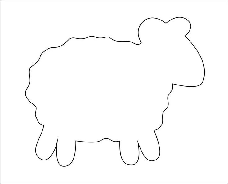 Контуры животных для аппликации