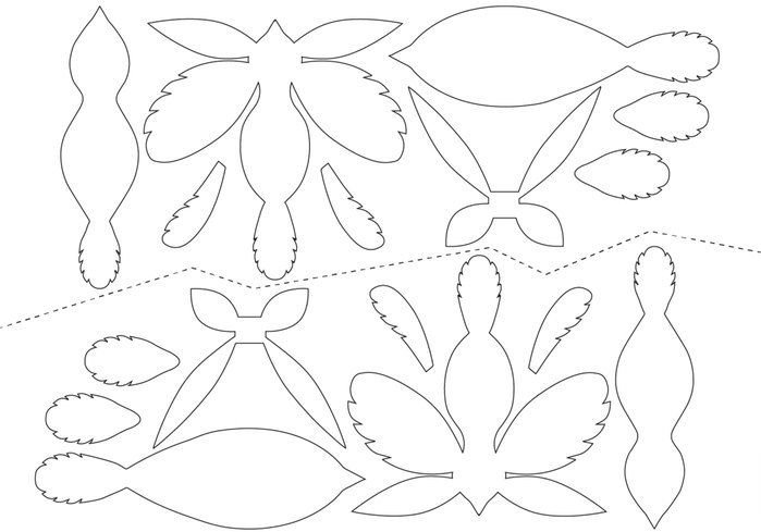 Птица из бумаги шаблон