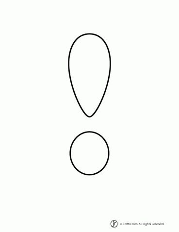 Трафарет восклицательного знака для вырезания