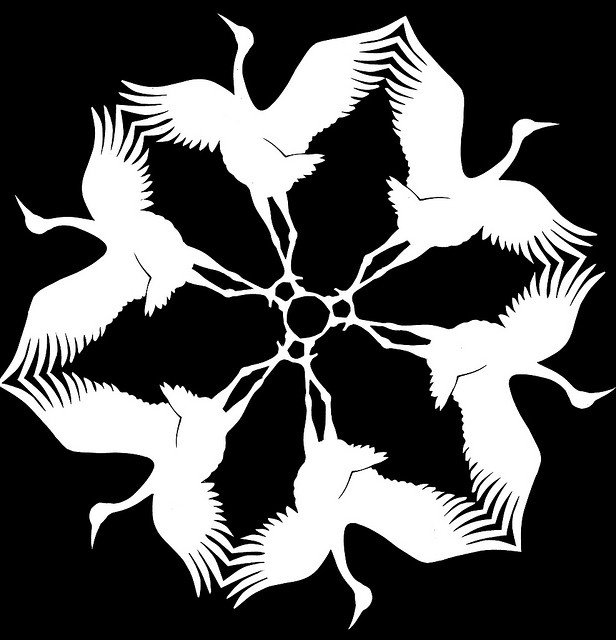 Снежинки птицы