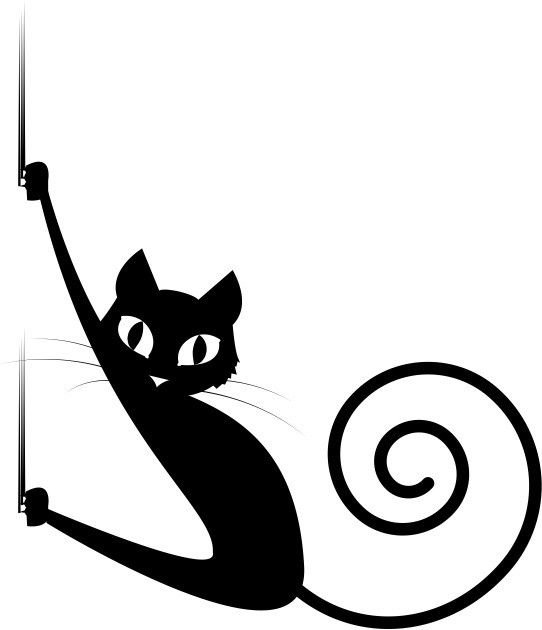 Трафарет кота на стену