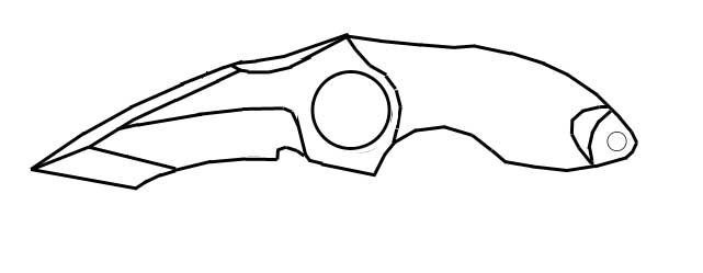 Керамбит 3д ручкой