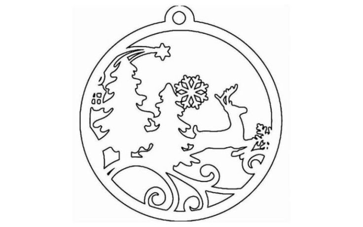 Вытынанки новогодние шары