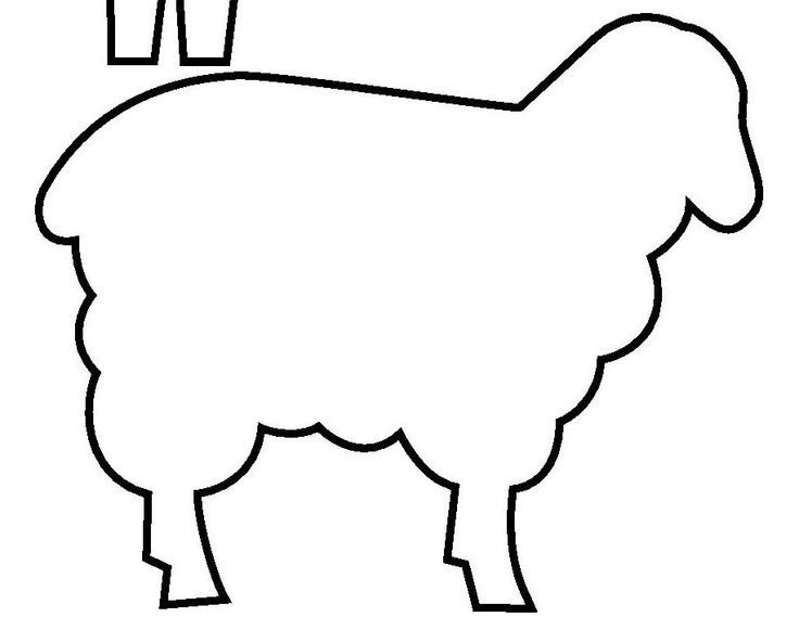 Овечка трафарет для вырезания