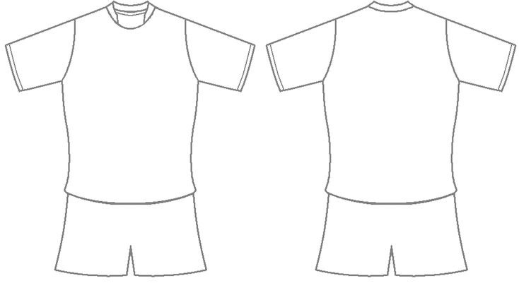 Трафарет шорты и футболка