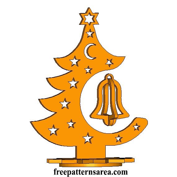 Шаблон елки для выпиливания