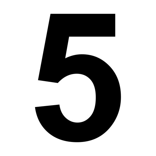 Цифра 5 трафарет распечатать