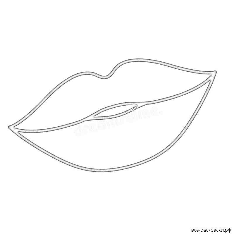 Трафарет губы для броши