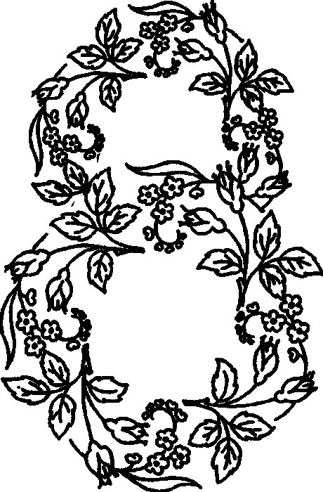 Цифра 8 из цветов раскраска