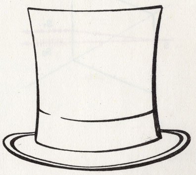 Шляпа цилиндр раскраска