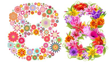 Восьмерка в цветах