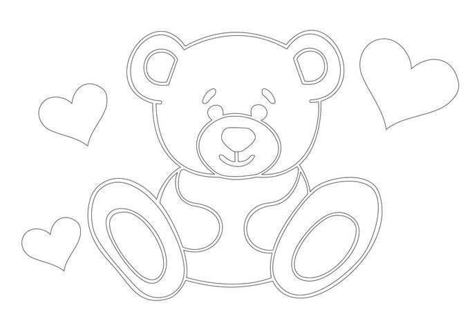 Мишка трафарет