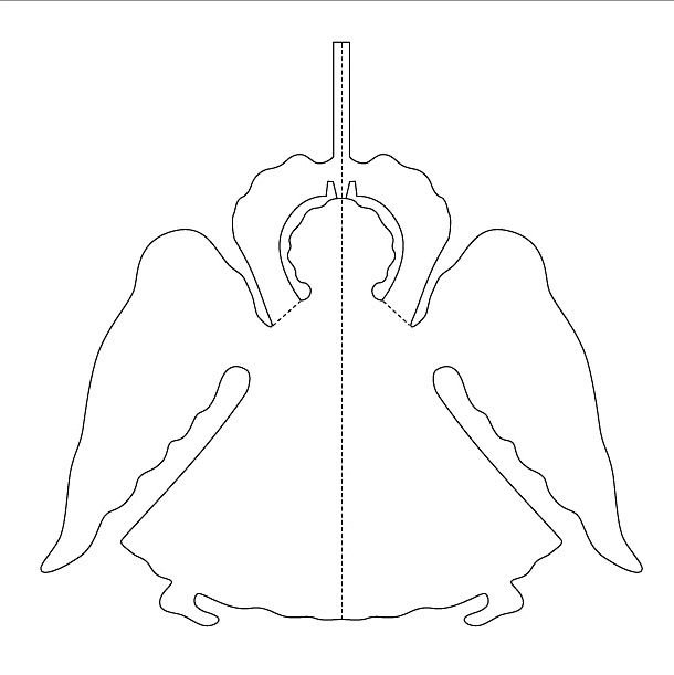 Ангел из бумаги шаблоны для вырезания