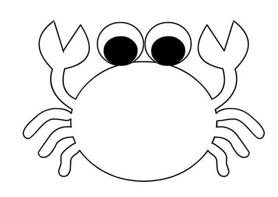 Краб раскраска для детей