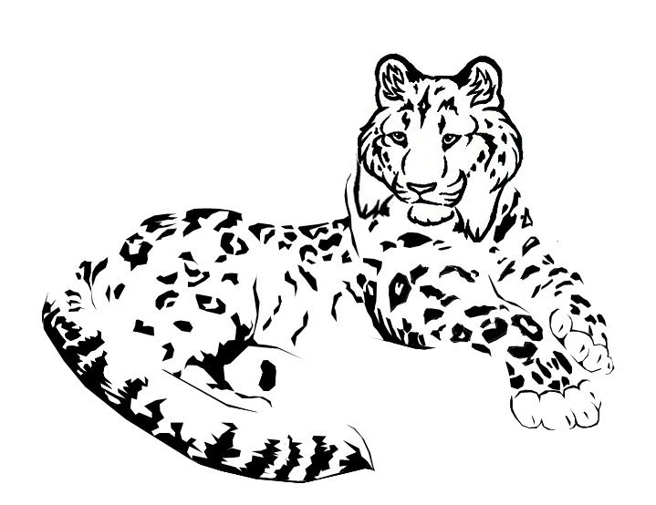 Снежный Барс силуэт