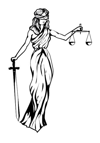Фемида богиня правосудия в векторе