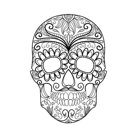 Череп раскраска