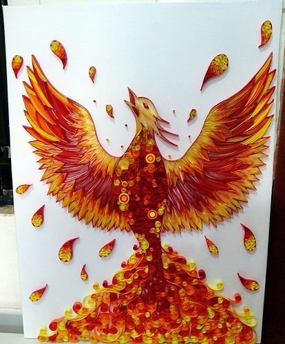 Жар птица поделка из листьев